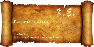 Kalauz Edina névjegykártya